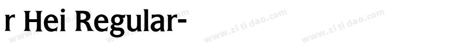 r Hei Regular字体转换